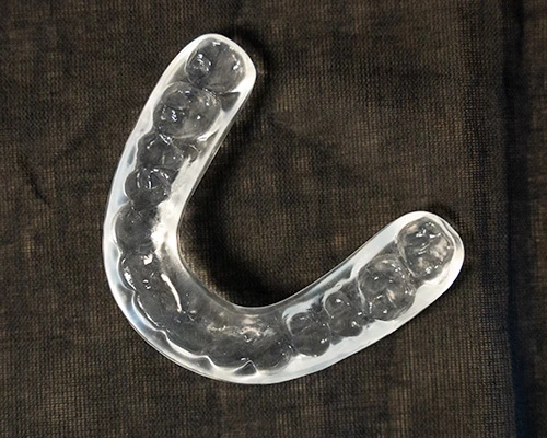 Top view of a hard occlusal appliance.
