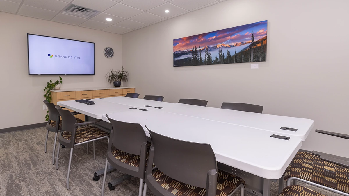 The conference room at Grand Dental.