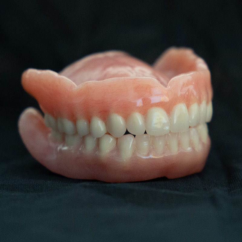A pair of conventional dentures.